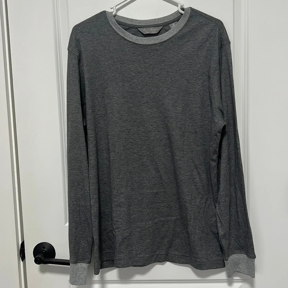 DANIEL CREMIEUX MEN'S LONG SLEEVE TEE SHIRT SIZE MEDIUM 100% PIMA COTTON